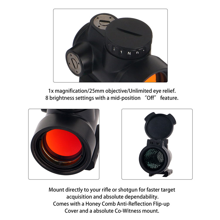 MRO 1X25 Red Dot Sight with Low Absolute Co-Witness Mount