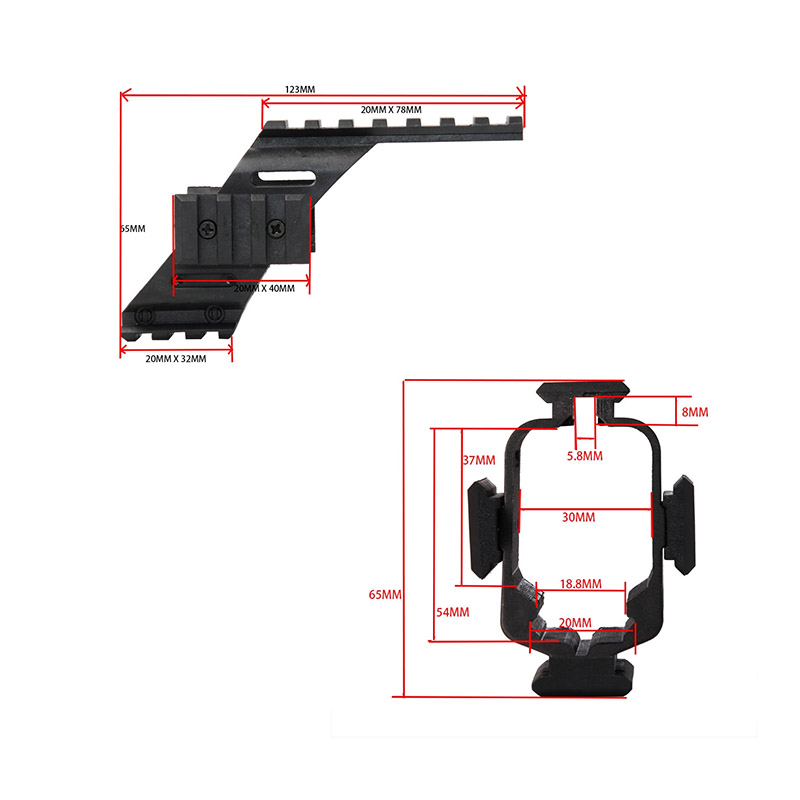 ASG Pistol Rail Mount 4 Weaver Rails