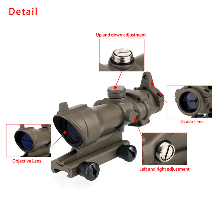 Best Rated 4X 32 Compact Rifle Scope Tan