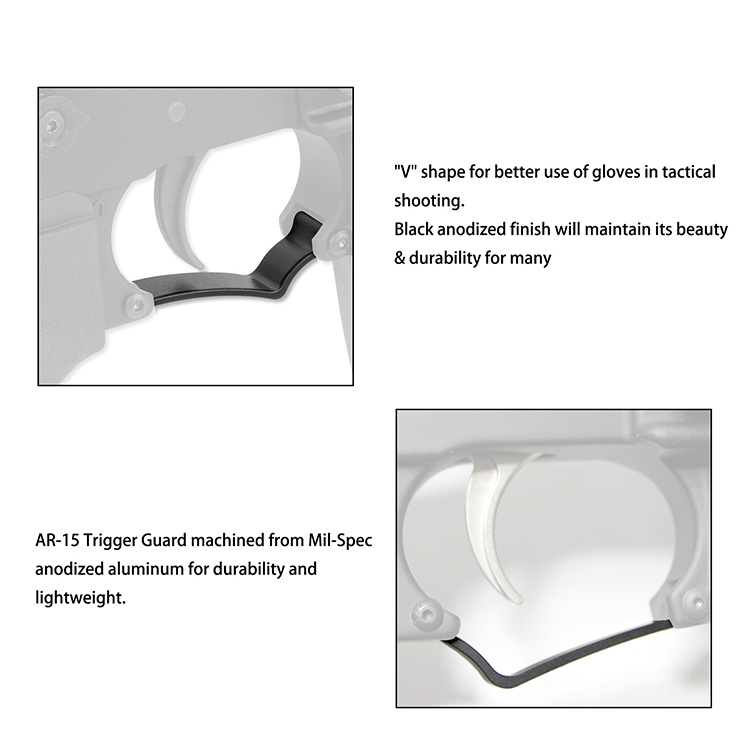 Enhanced Aluminum Trigger Guard for AR-15 Pistols