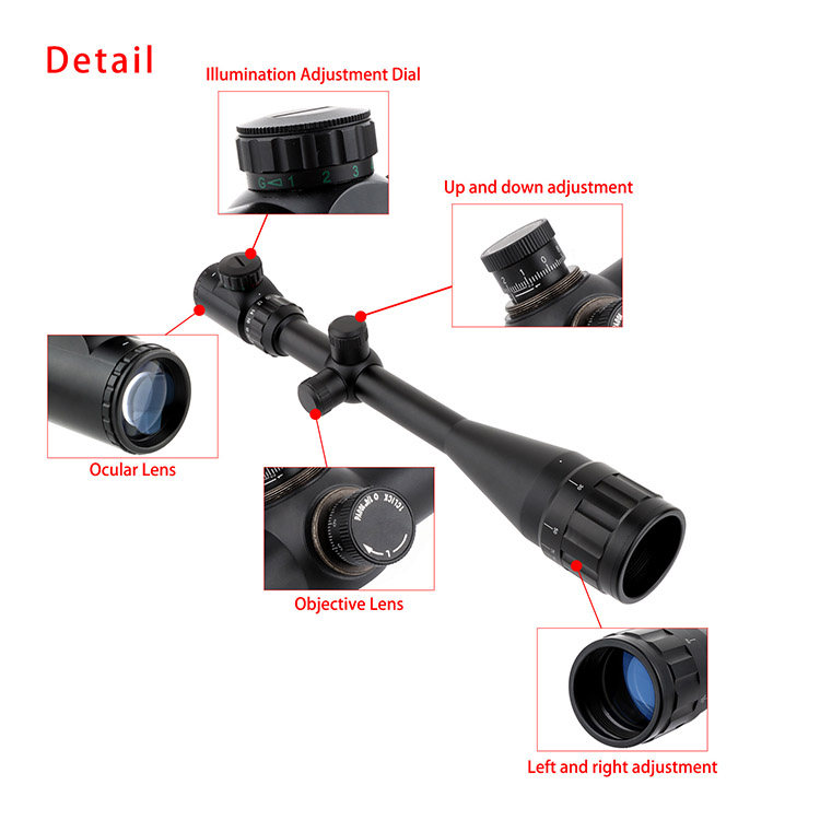 6-24X50 Riflescope with Intergral Sunshade