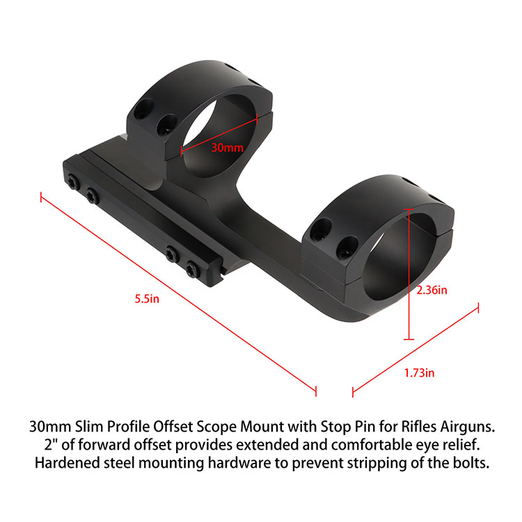 30mm Slim Profile Offset Scope Mount