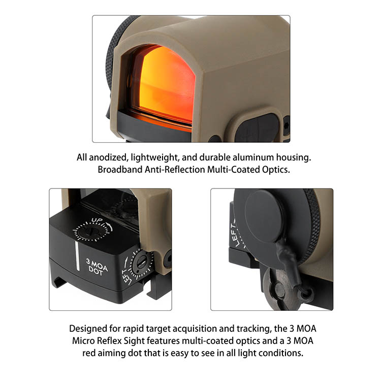 3 MOA Micro Reflex Sight DE