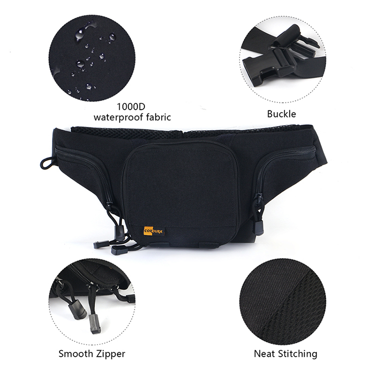 Tactical Waist Bag Military Fanny Pack Waterproof Hip Belt Pouch for Hunting Hiking Climbing Outdoor Sports 