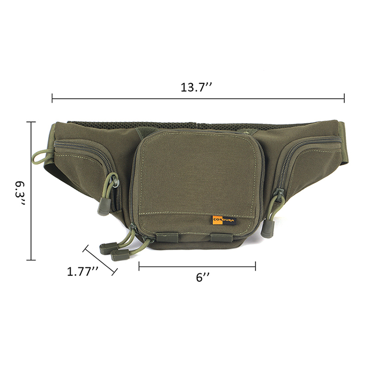  Tactical Waist Pack Military Fanny Packs Hip Belt bag Pouch Tool Organizer for Outdoor Hiking Climbing Fishing Hunting Green