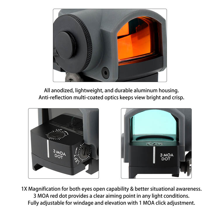 Micro Reflex Sight 3 MOA Red Dot Sight